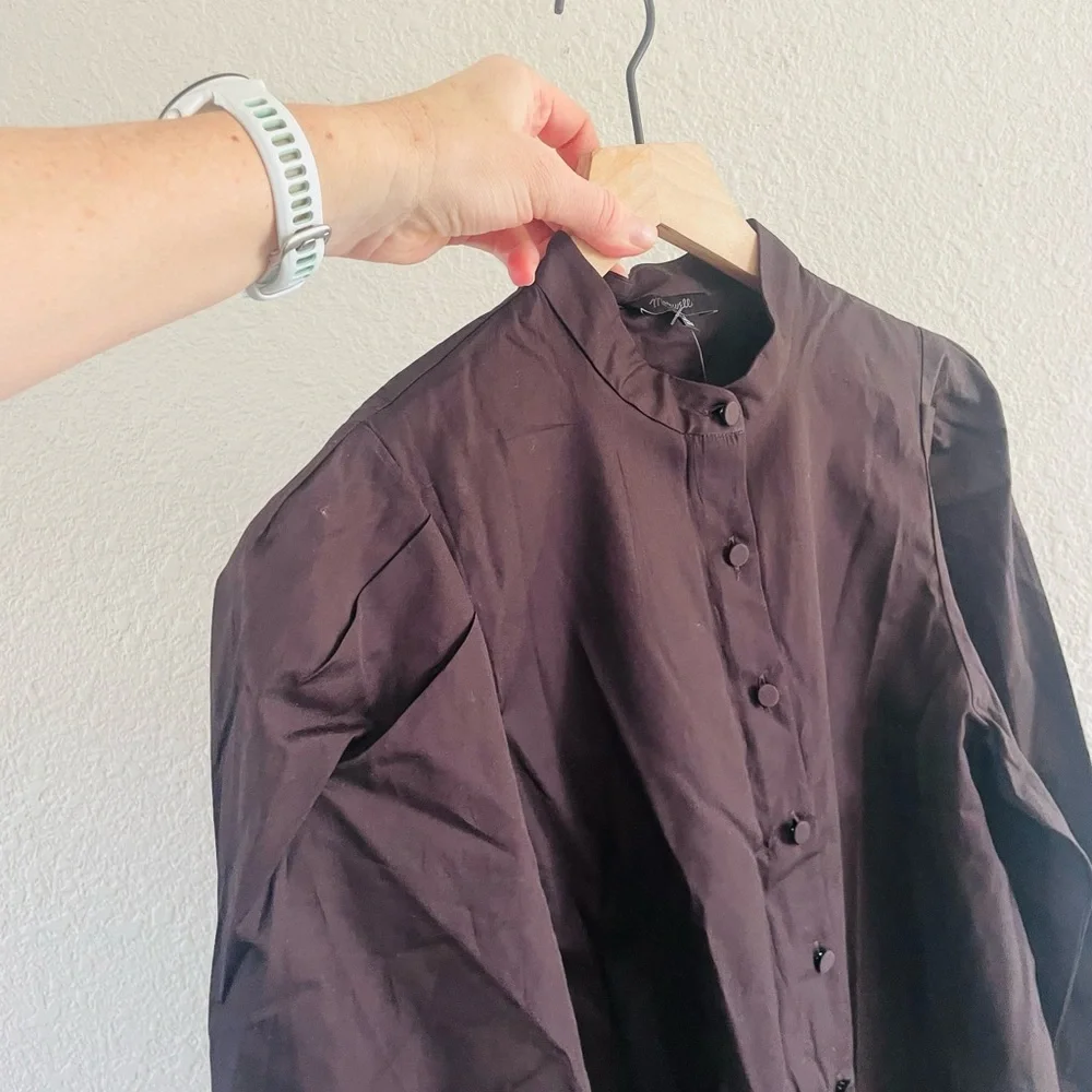 Madewell Puff Sleeve Button Up Blouse